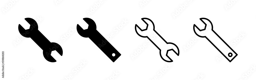 Wrench icon vector. repair icon. tools sign and symbol Wrench icon vector. repair icon. tools sign and symbol