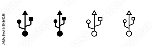 Usb icon vector. Flash disk sign and symbol. flash drive sign.