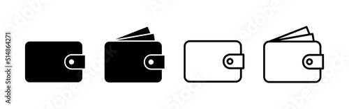 Wallet icon vector. wallet sign and symbol