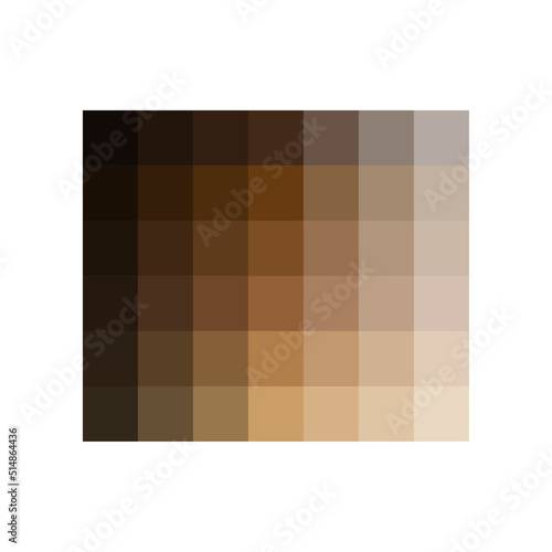 Colorful brown palette. Dark background. Vector illustration. stock image.