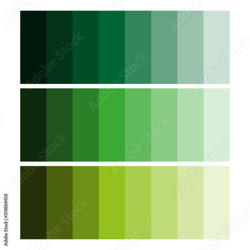 Green palette. Pattern for decoration design. Vector illustration. stock image.