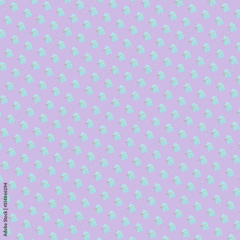 House on a lilac background. pattern at an angle. House on a lilac background. pattern at an angle.