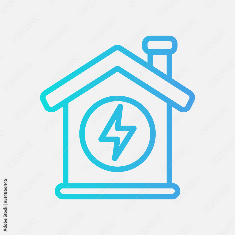Smart house icon in gradient style about smart home, use for website mobile app presentation