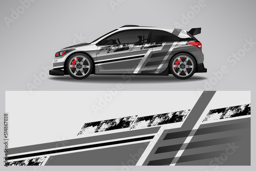Car wrap decal design vector, custom livery race rally car vehicle sticker and tinting.