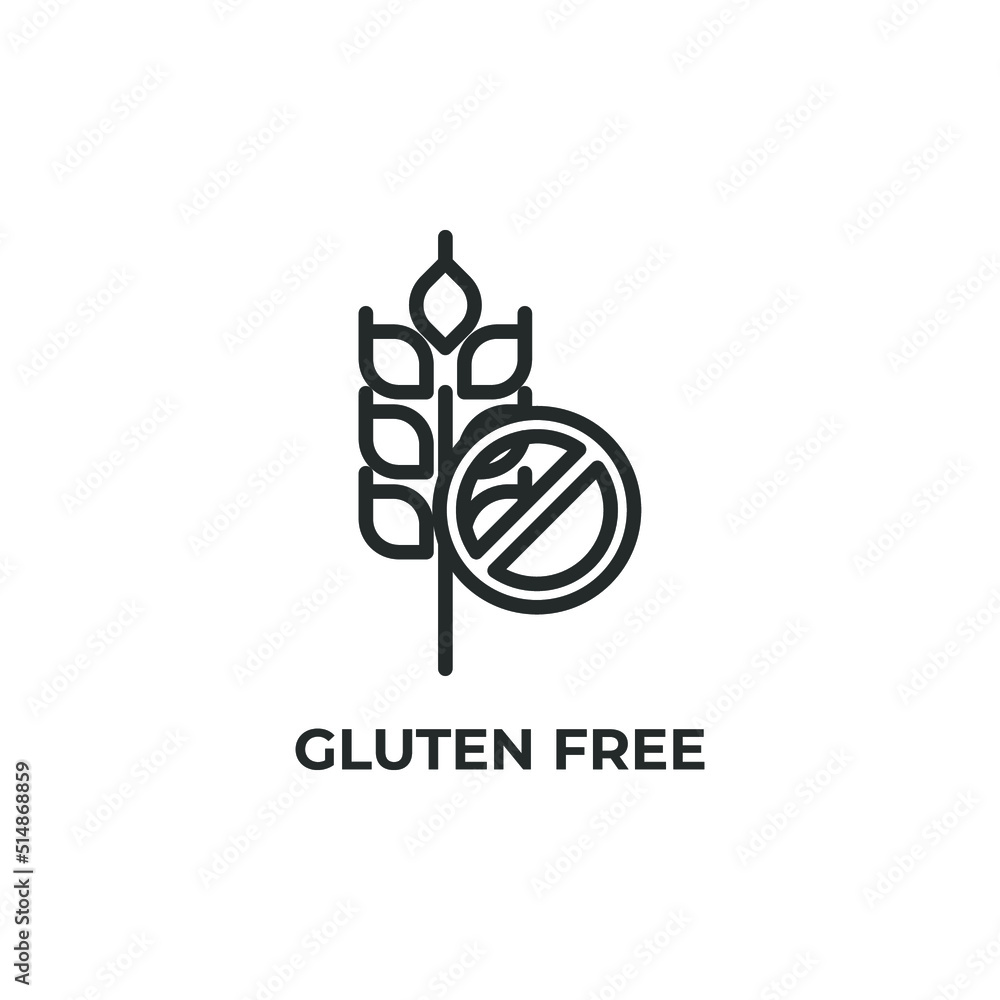 gluten free line icon. linear style sign for mobile concept and web design. Outline vector icon. Symbol, logo illustration. Vector graphics gluten free line icon. linear style sign for mobile concept and web design. Outline vector icon. Symbol, logo illustration. Vector graphics