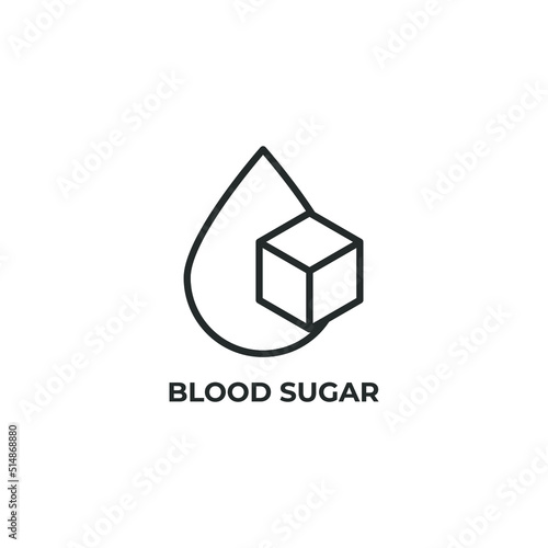 blood sugar line icon. linear style sign for mobile concept and web design. Outline vector icon. Symbol, logo illustration. Vector graphics