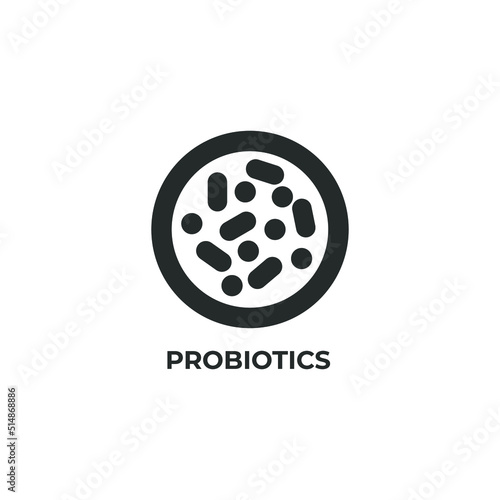 probiotics vector icon. filled flat sign for mobile concept and web design. Symbol, logo illustration. Vector graphics
