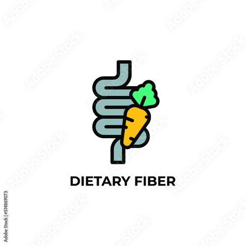 dietary fiber vector icon. Colorful flat design vector illustration. Vector graphics