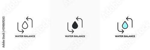 water balance icon. Line, solid and filled outline colorful version, outline and filled vector sign. Idea Symbol, logo illustration. Vector graphics