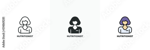 nutritionist icon. Line, solid and filled outline colorful version, outline and filled vector sign. Idea Symbol, logo illustration. Vector graphics