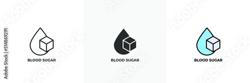 blood sugar icon. Line, solid and filled outline colorful version, outline and filled vector sign. Idea Symbol, logo illustration. Vector graphics