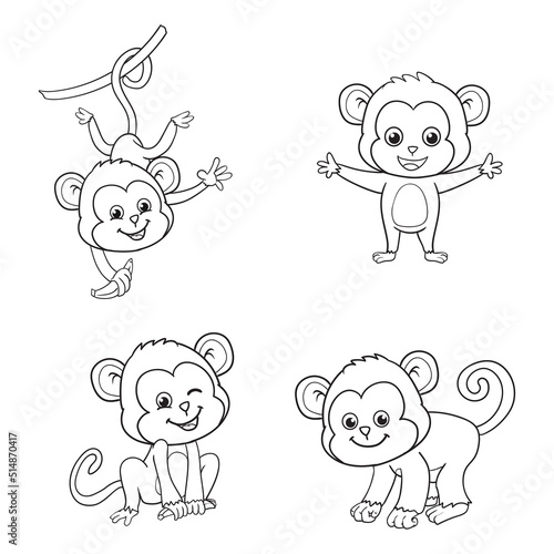 coloring pages or books for kids. cute parrot cartoon illustration