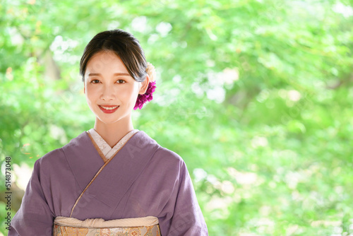Foto 着物の女性のアップ