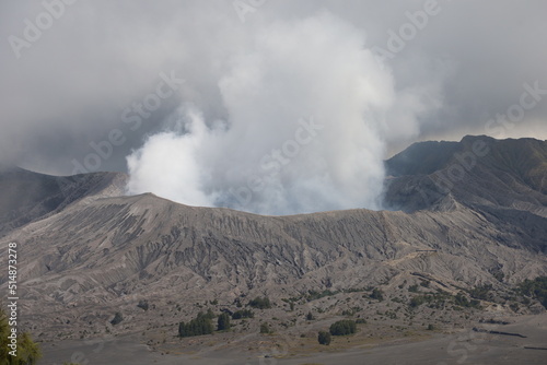 volcanic crater. Indonesia's Bromo volcano