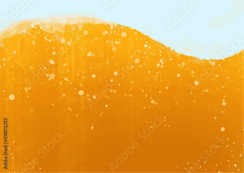 泡たっぷりなビールのイメージイラスト