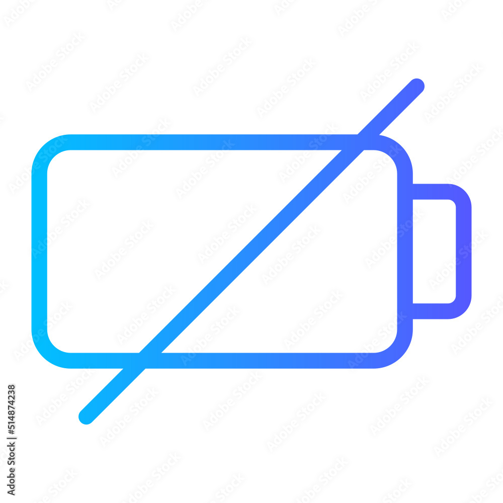 low battery gradient icon