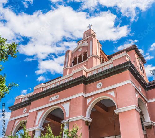 Obraz na płótnie Gesu Church Facade Outside Miami Florida w salonie