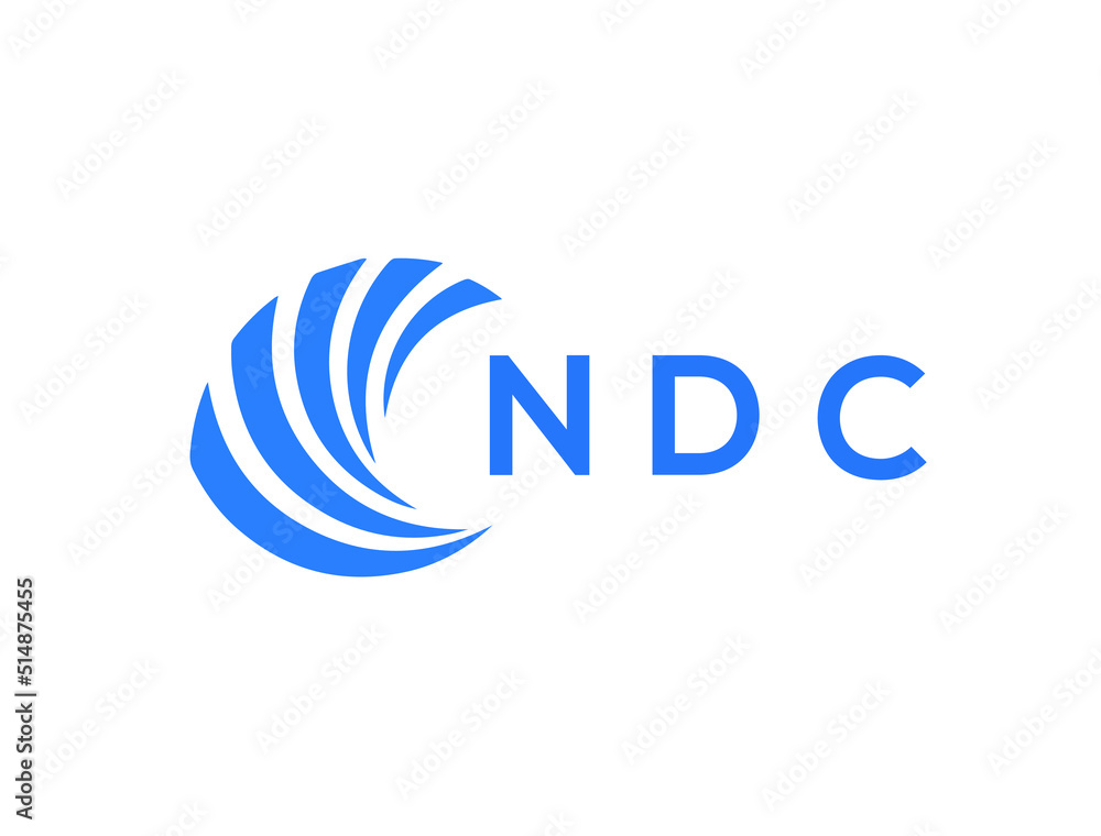 NDC Flat Accounting Logo Design On White Background NDC Creative