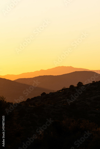 sunset over the mountains