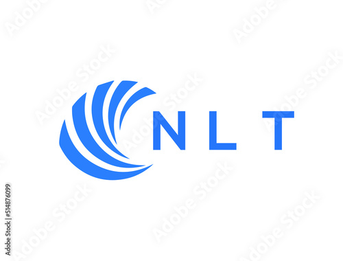 NLT Flat accounting logo design on white background. NLT creative initials Growth graph letter logo concept. NLT business finance logo design.
 photo