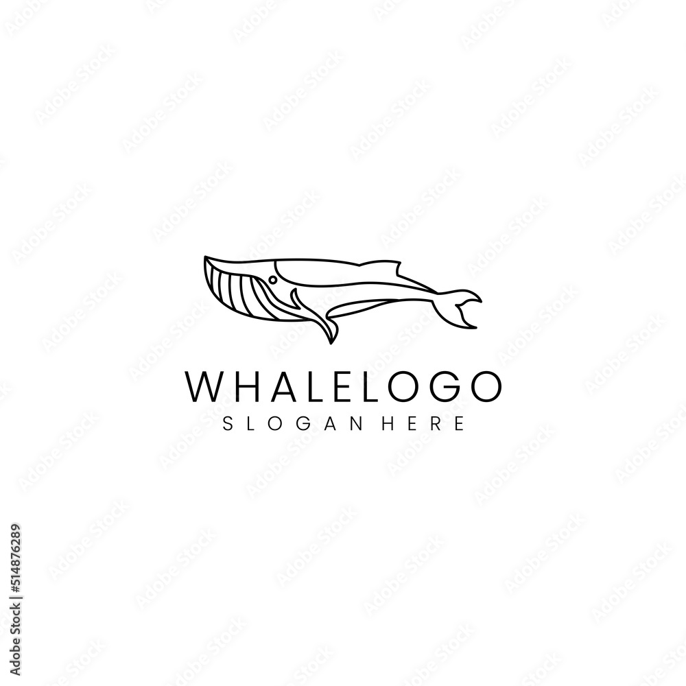 Whale logo design icon vector Whale logo design icon vector