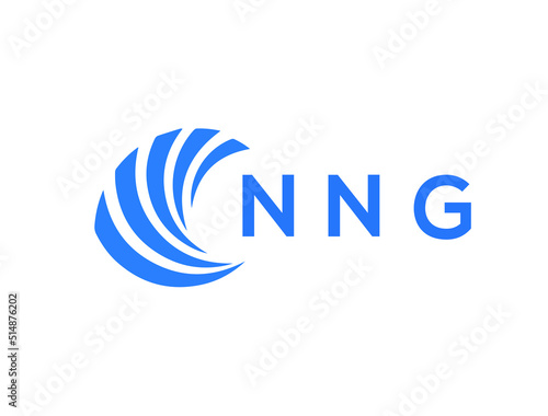 NNG Flat accounting logo design on white background. NNG creative initials Growth graph letter logo concept. NNG business finance logo design.
 photo