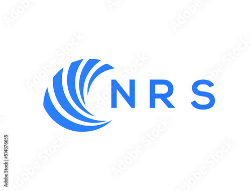 NRS Flat accounting logo design on white background. NRS creative initials Growth graph letter logo concept. NRS business finance logo design.
 photo