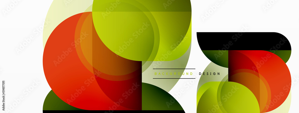 Round triangle shapes lines and circles. Geometric vector illustration for wallpaper banner background or landing page Round triangle shapes lines and circles. Geometric vector illustration for wallpaper banner background or landing page