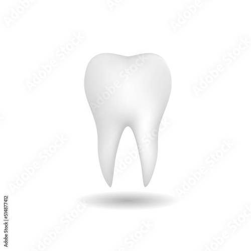 Molar tooth on white background vector illustration