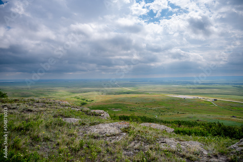 Views at Head-Smashed-In Buffalo Jump world heritage site in Southern Alberta Canada.