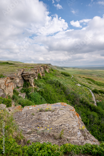 Views at Head-Smashed-In Buffalo Jump world heritage site in Southern Alberta Canada.