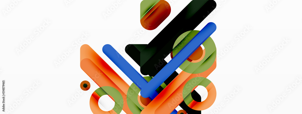 Creative geometric wallpaper. Minimal lines and circles background Creative geometric wallpaper. Minimal lines and circles background