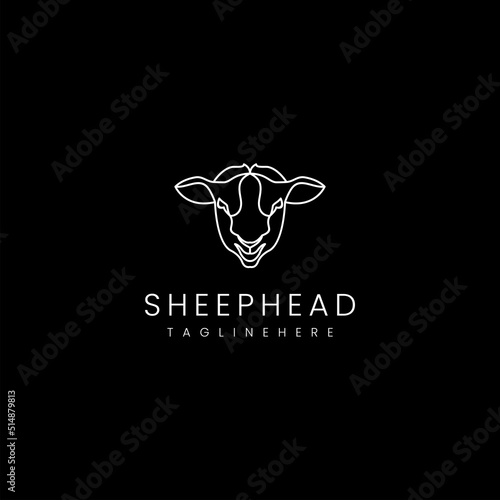 Sheep logo design icon template