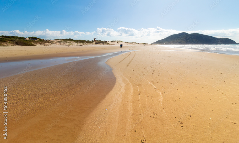 areia da praia  em dia de sol em Florianópolis na Praia do Santinho Santa Catarina, Brasil, florianopolis