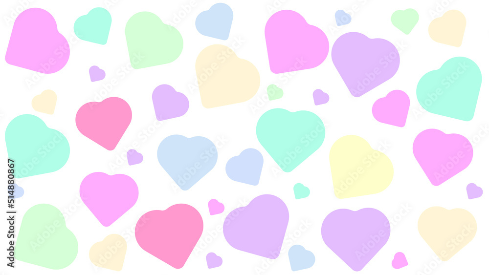 cute pastel heart shape background illustration, perfect for wallpaper, backdrop, postcard, and background for your design