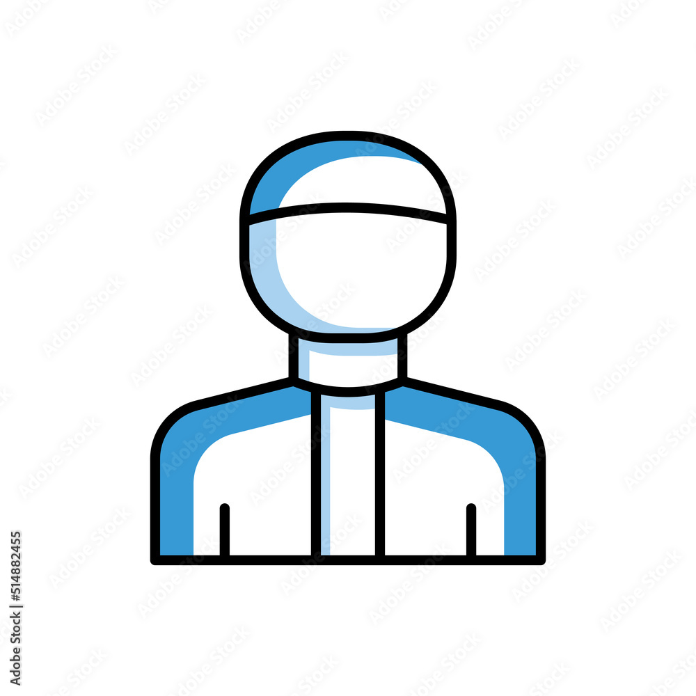 Fototapeta premium Muslim man icon. Icon related to religion. Two tone icon style. Simple design editable