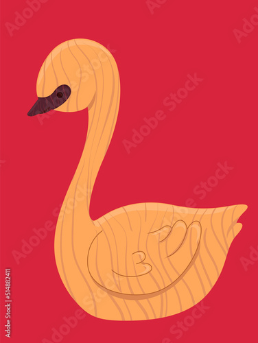 Denmark Mute Swan Wood Carv...