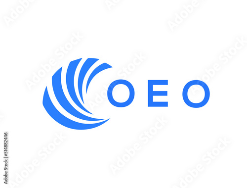OEO Flat accounting logo design on white background. OEO creative initials Growth graph letter logo concept. OEO business finance logo design.
 photo