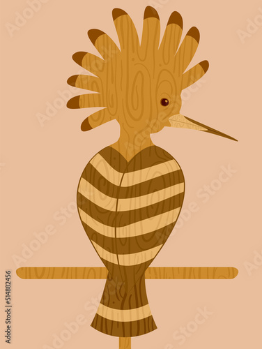 Israel Wood Sculpture Hoopo...