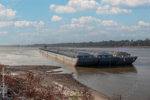 Barge on the Mississippi