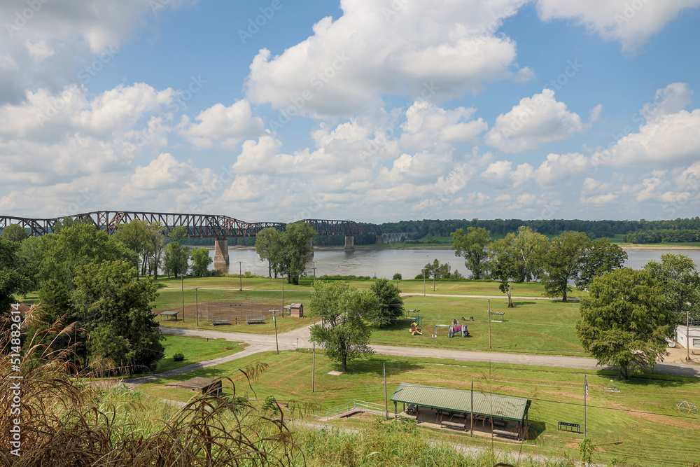 Naklejka premium Mississippi river scene