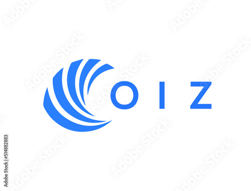 OIZ Flat accounting logo design on white background. OIZ creative initials Growth graph letter logo concept. OIZ business finance logo design.
V photo