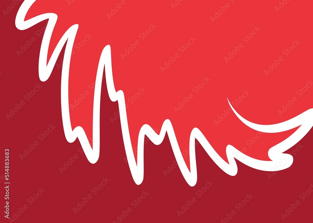 Fototapeta premium Simple background with cute wavy lines and with some copy space area