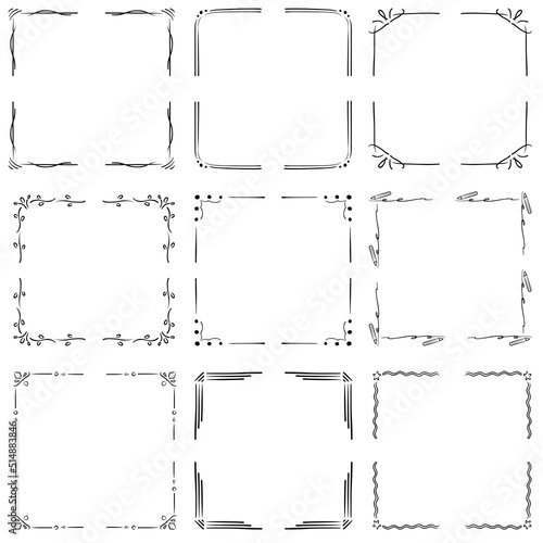 飾りフレーム　1色　黒　モノクロ