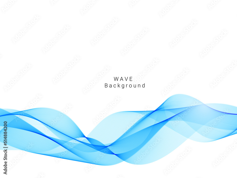 Obraz premium Abstract stylish smooth curve flowing blue wave