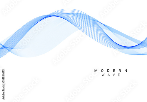 Wallpaper Mural Modern stylish blue wave background Torontodigital.ca