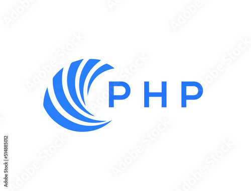 PHP Flat accounting logo design on white background. PHP creative initials Growth graph letter logo concept. PHP business finance logo design. 