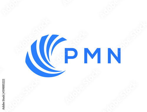 PMN Flat accounting logo design on white background. PMN creative initials Growth graph letter logo concept. PMN business finance logo design.

