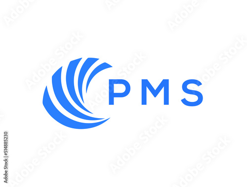 PMS Flat accounting logo design on white background. PMS creative initials Growth graph letter logo concept. PMS business finance logo design.
