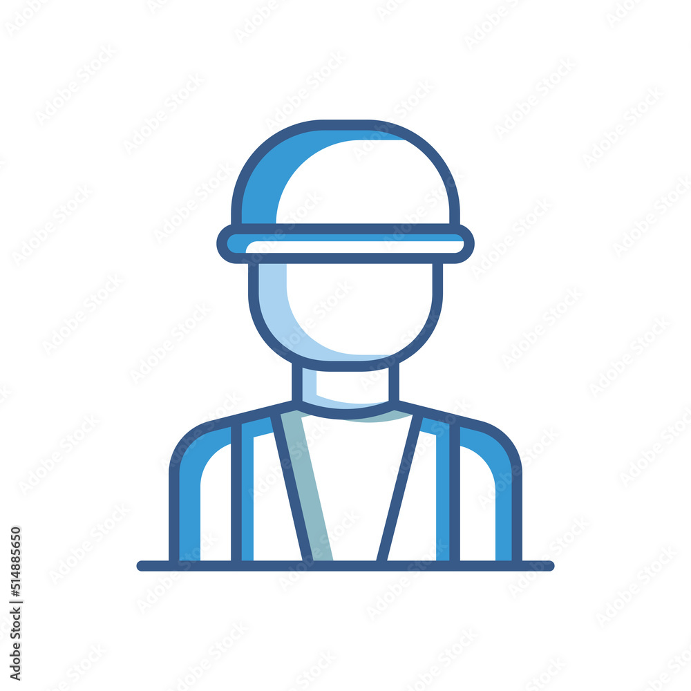 Foreman icon. Icon related to profession. Two tone icon style. Simple design editable